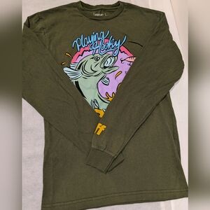 Neff Graphic Playing Hooky Fishing Long Sleeve Shirt